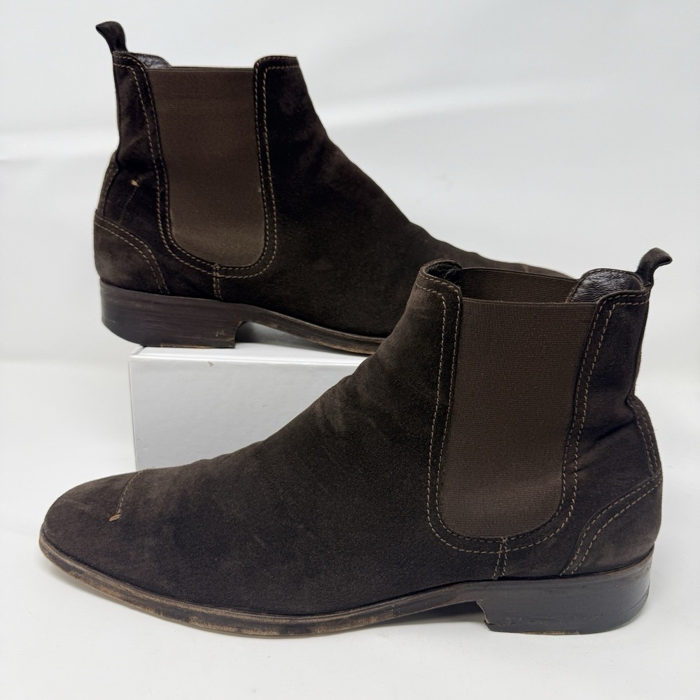 Vintage Costume National Homme Chelsea Boots Men's Size 10 Suede Chocolate Brown